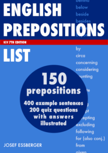 150 English Prepositions List