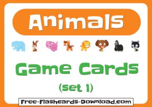 English Memory Game for Kids – Animals