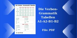 Die Verben- Grammatik Tabellen