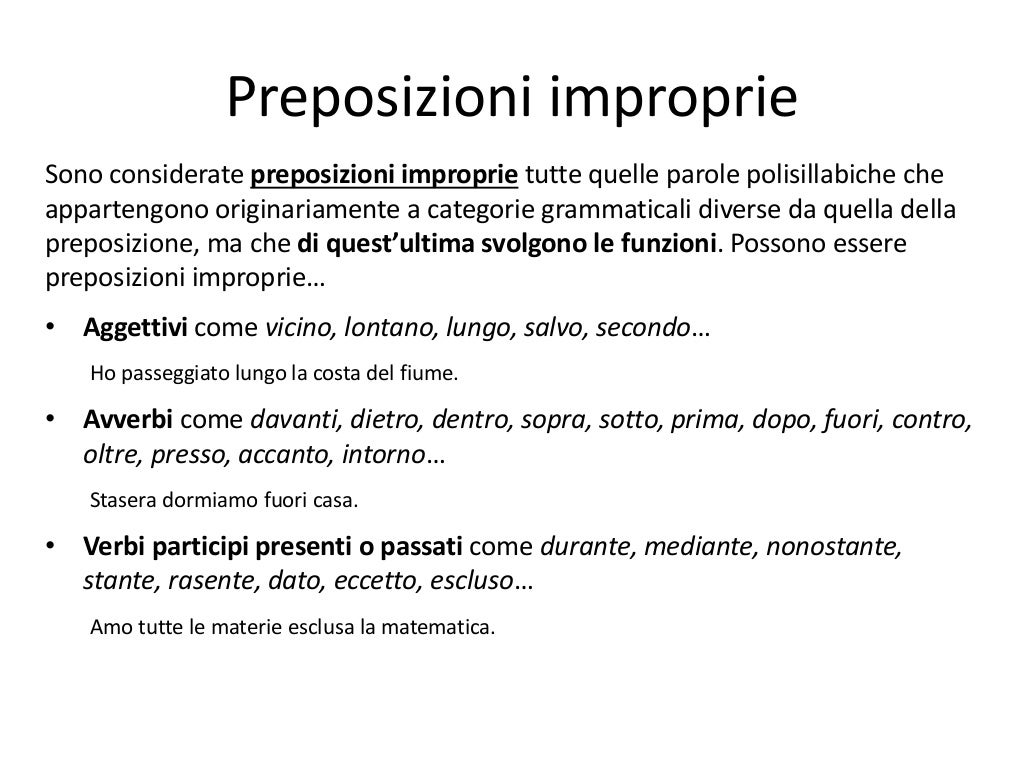 Italiano per Stranieri: Preposizioni