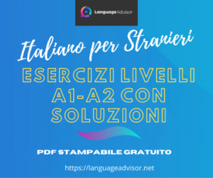 Italiano per Stranieri – Esercizi A1-A2 con soluzioni