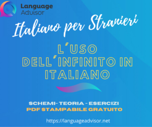 Italian as a second language: tutto sull’uso dell’infinito