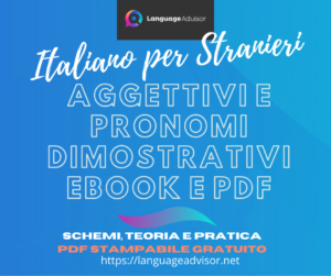 Italian as a second language: Aggettivi e Pronomi Dimostrativi