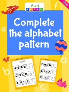 Auti Spark Complete the alphabet pattern