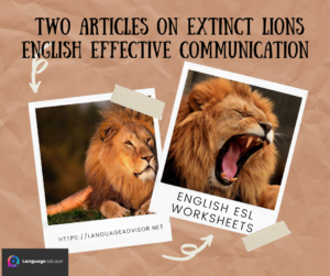 Extinct Lions – English Effective Communication