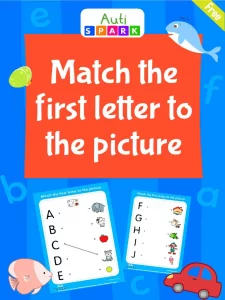 Auti Spark Match the first letter to the picture