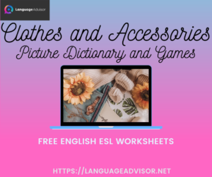 Clothes and Accessories – Worksheets on Vocabulary