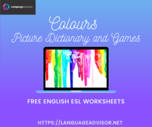 Colours – Worksheets on Vocabulary