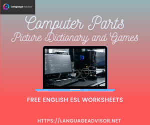 Computer Parts – Worksheets on Vocabulary