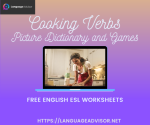 Cooking Verbs – Worksheets on Vocabulary