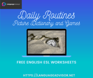 Daily Routines – Worksheets on Vocabulary