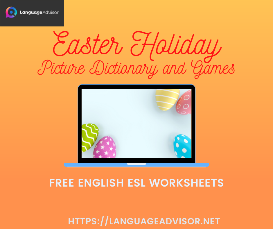 Easter Holiday - Worksheets on Vocabulary. Vocabulary ESL picture dictionary worksheets. Free printable PDF