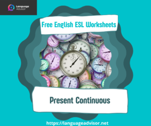 English ESL Worksheets: Present Continuous