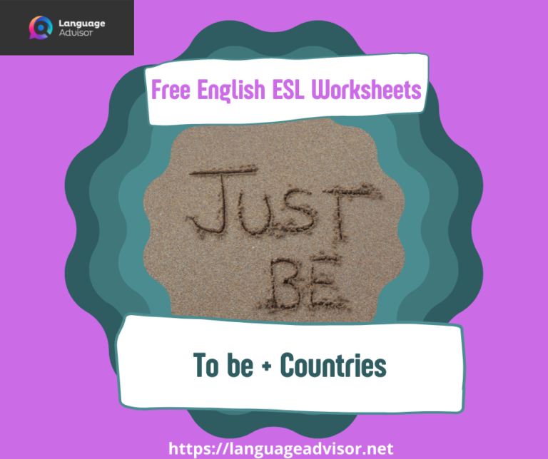 English ESL Worksheets: To be + Countries