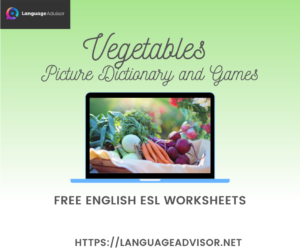 Vegetables – Worksheets on Vocabulary