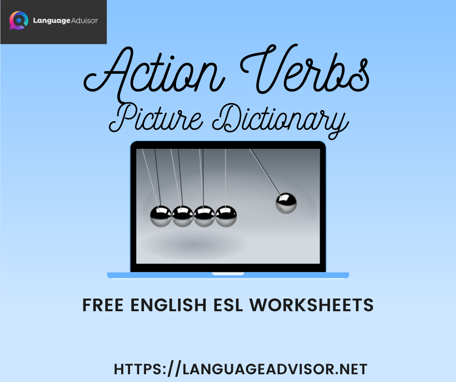 action verbs worksheets on vocabulary language advisor
