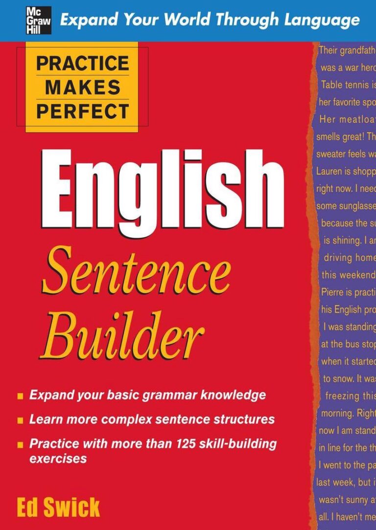 Practice Makes Perfect English Sentence Builder – Ebook