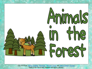 English PowerPoint games: Animals in the forest