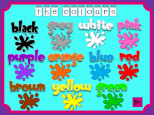 English PowerPoint games: The Colours