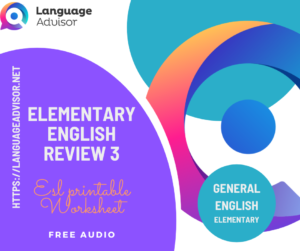 Elementary English Review 3 – General English Elementary