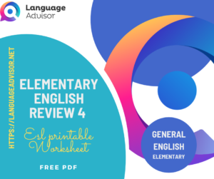 Elementary English Review 4 – General English Elementary