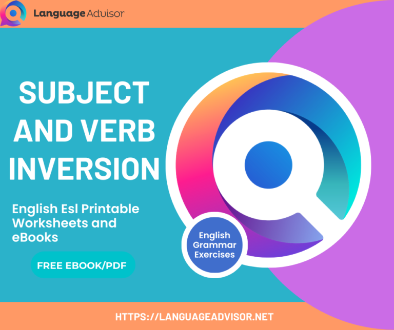 Subject and verb inversion