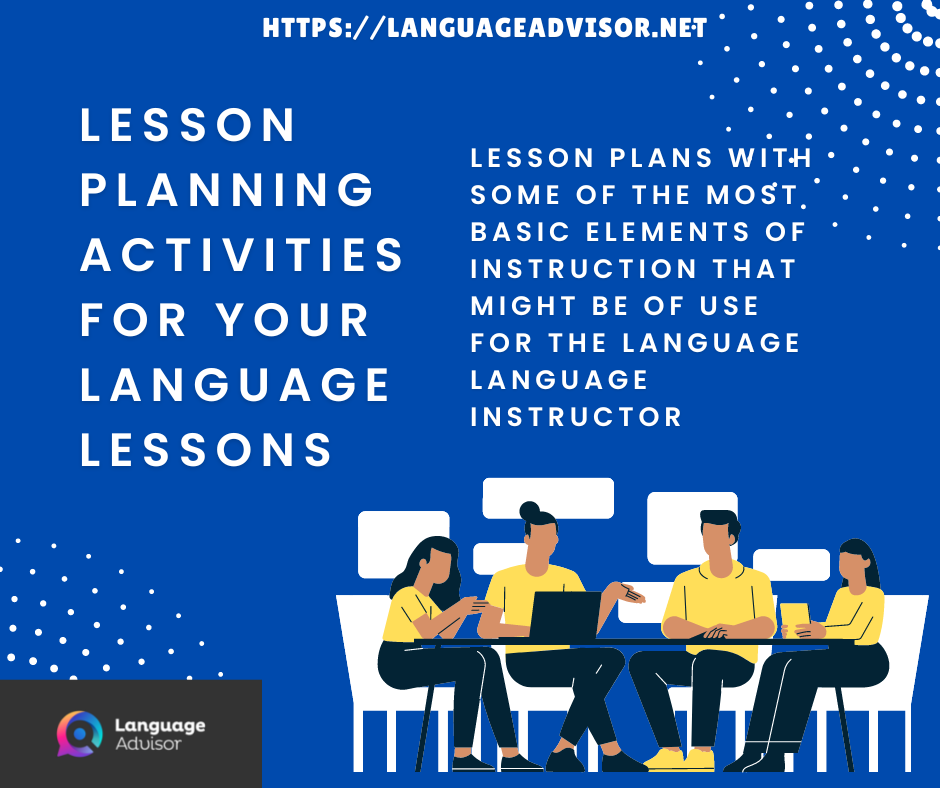 lesson Planning Activities For Your Language Lessons