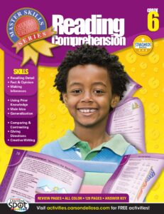 Master Skills: Reading Comprehension Workbook Grade 6