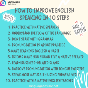 How to improve English speaking in 10 steps