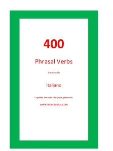 400 Phrasal Verbs Translated in Italian