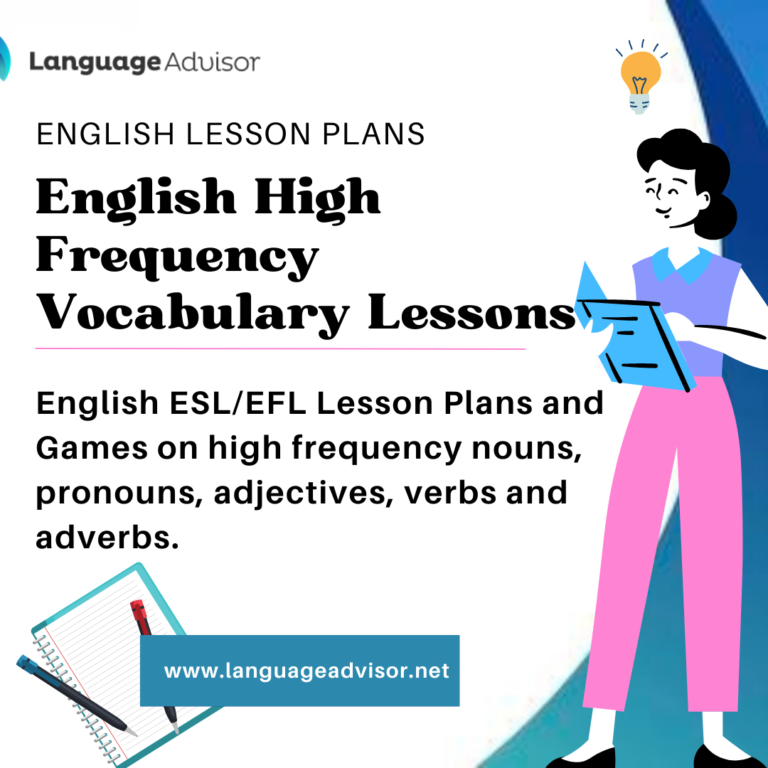 English High Frequency Vocabulary Lessons