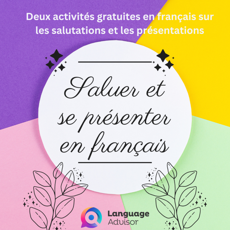 Saluer et se présenter en français