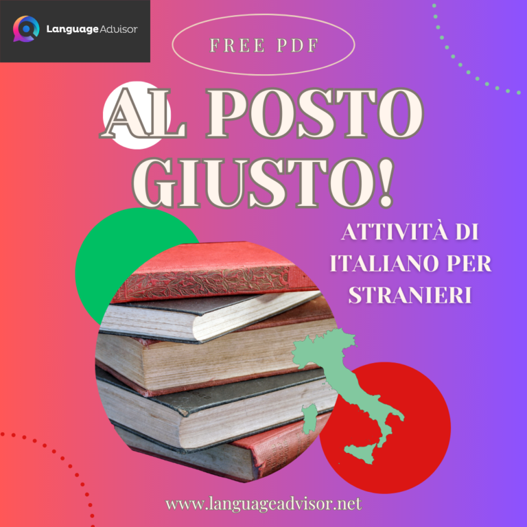 Italian as second language: Al posto giusto!