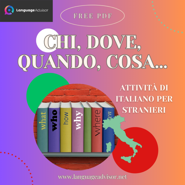 Italian as second language: Chi, dove, quando, cosa…
