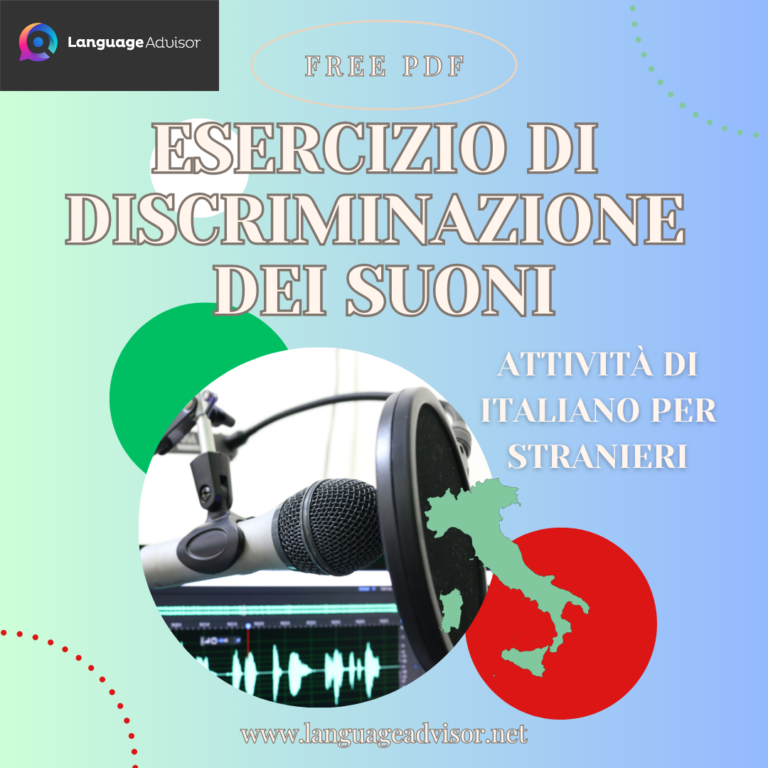 Italian as second language: Esercizio di discriminazione dei suoni