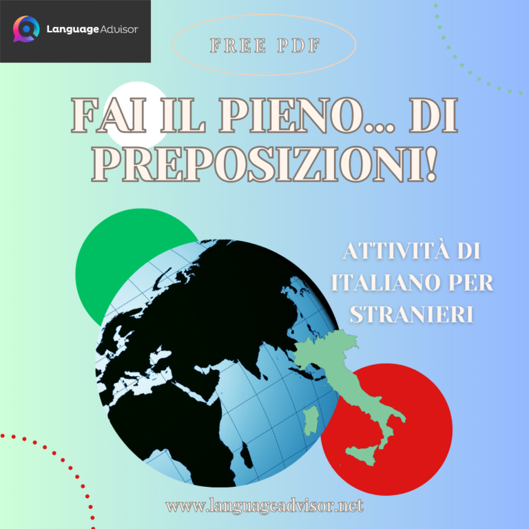 Italian as second language: Fai il pieno… di preposizioni!