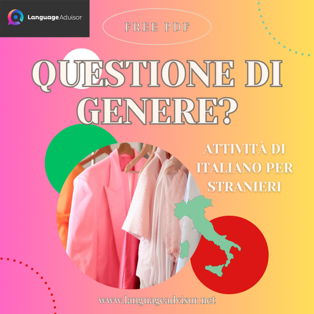 Italian As Second Language Questione Di Genere