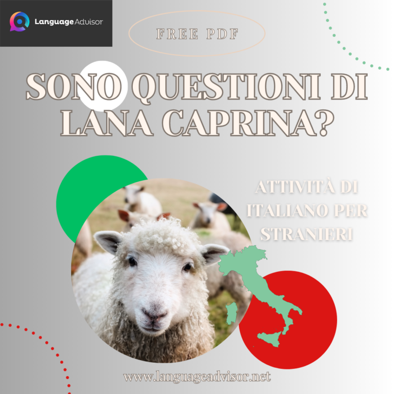 Italian as second language: Sono questioni di lana caprina?