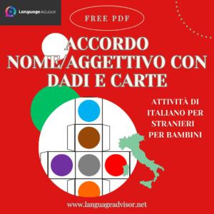Italian as second language: Accordo nome/aggettivo con dadi e carte