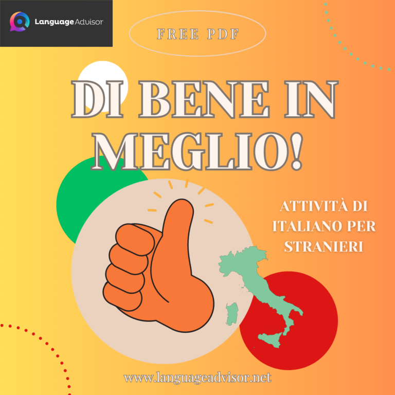 Italian as second language: Di bene in meglio!