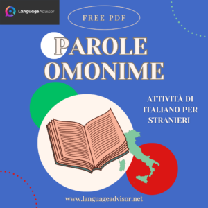 Italian as second language: Parole omonime