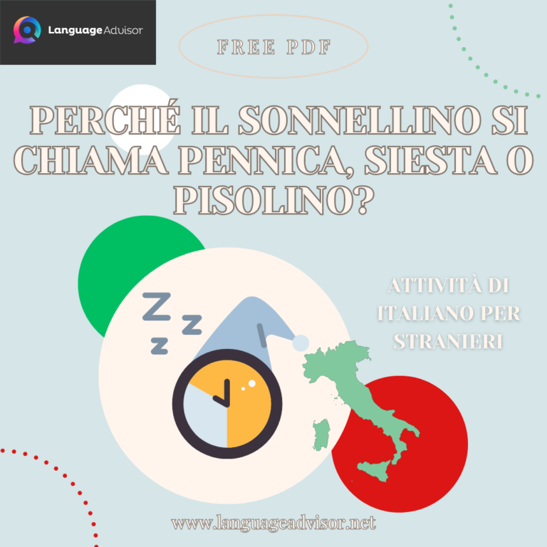Italian as second language – Perché il sonnellino si chiama pennica, siesta o pisolino?