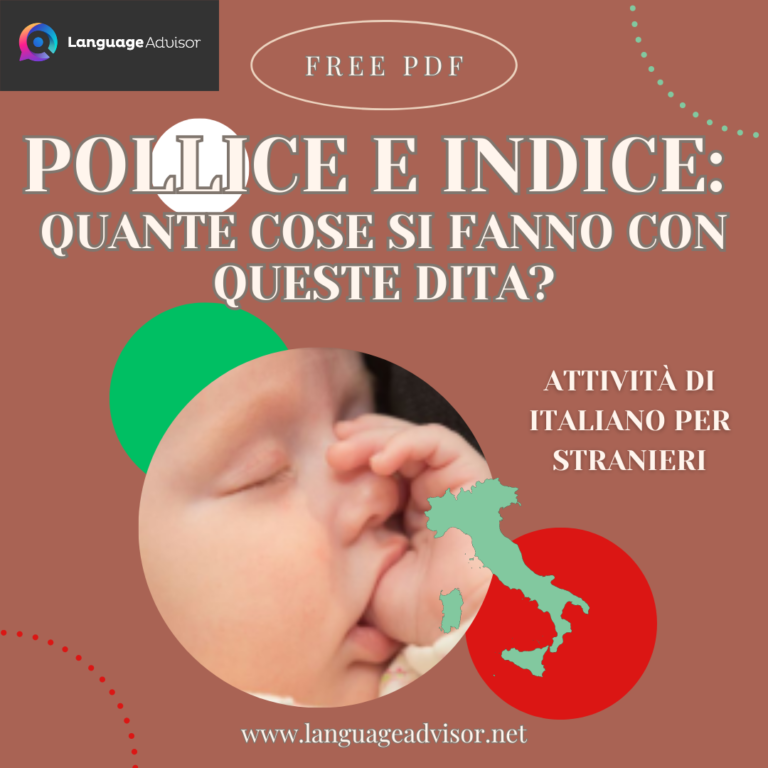 Italian as second language: POLLICE E INDICE