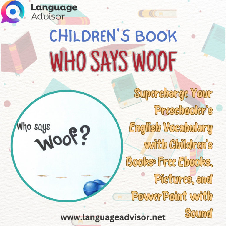 Children’s book – Who Says Woof