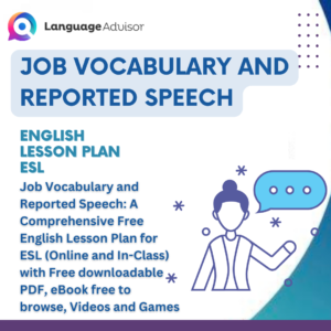 Job Vocabulary and Reported Speech- Lesson Plan for ESL