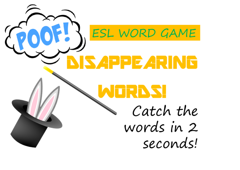 Disapperaring Words - There is/there are. Free English ESL Game with Free PowerPoint