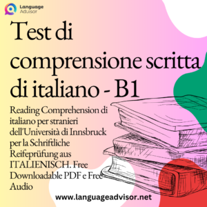 Test di comprensione scritta di italiano – B1