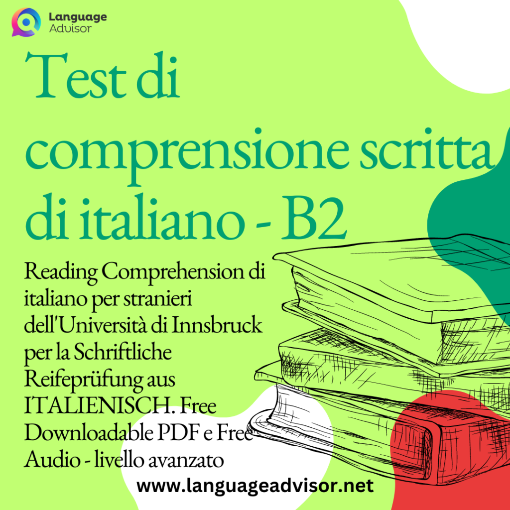 Test Di Comprensione Scritta Di Italiano - Livello B2 - Language Advisor