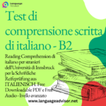 Test di comprensione scritta di italiano - B2