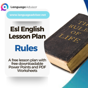 Esl English Lesson Plan: Rules